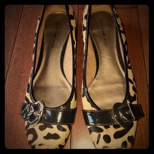 Bandalino Calfhair Leopard Print Ballet Flats 7.5